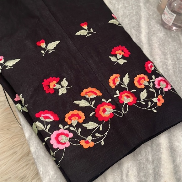 Larry Levine sport stretch embroidered summer pants, size 10 - Picture 6 of 17